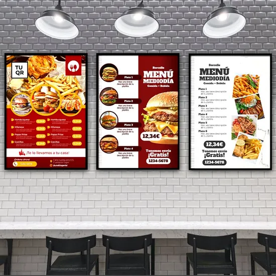 Cornice per foto illuminata multifunzione con scatola luminosa in plastica per menu a LED in ABS A4